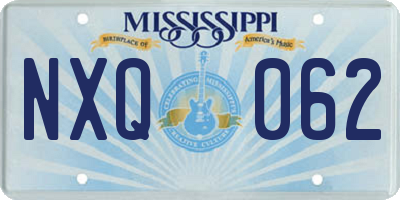 MS license plate NXQ062