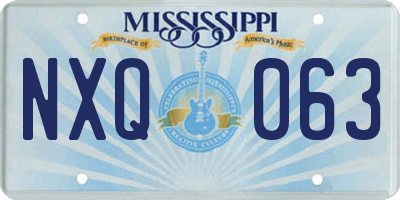 MS license plate NXQ063