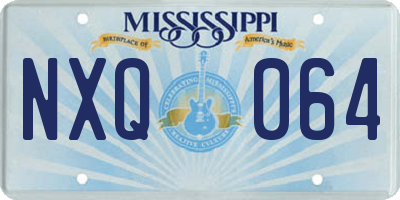 MS license plate NXQ064