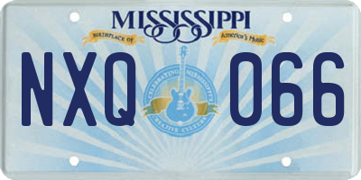 MS license plate NXQ066