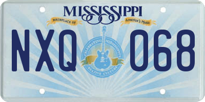 MS license plate NXQ068