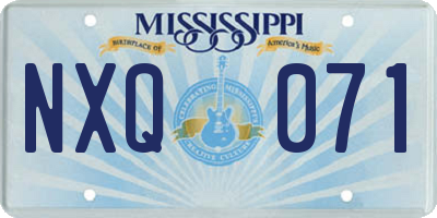 MS license plate NXQ071