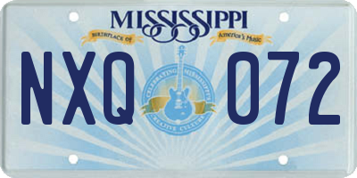MS license plate NXQ072