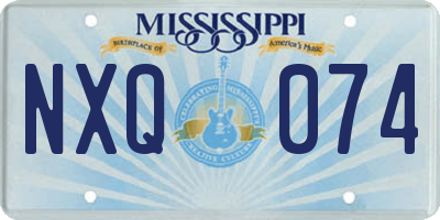 MS license plate NXQ074