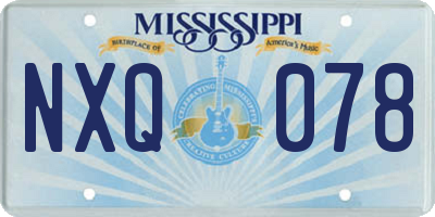 MS license plate NXQ078