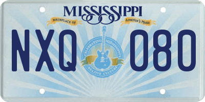 MS license plate NXQ080