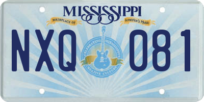 MS license plate NXQ081