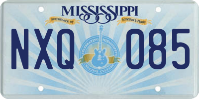 MS license plate NXQ085