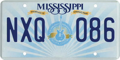 MS license plate NXQ086