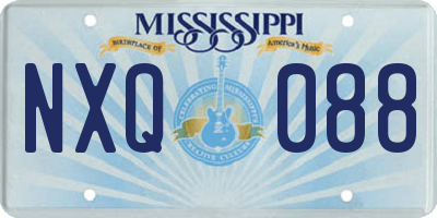 MS license plate NXQ088