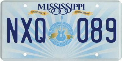 MS license plate NXQ089