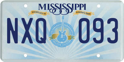 MS license plate NXQ093