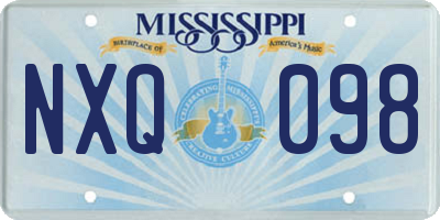 MS license plate NXQ098