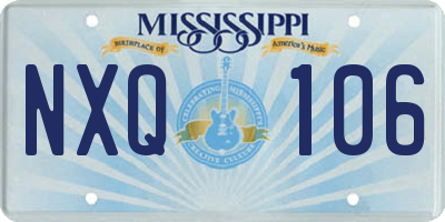 MS license plate NXQ106