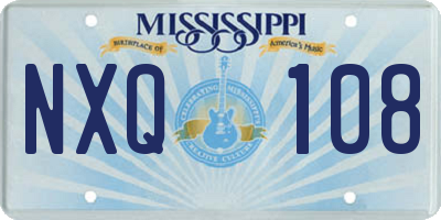MS license plate NXQ108