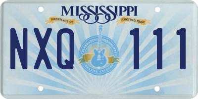 MS license plate NXQ111