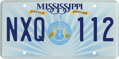 MS license plate NXQ112