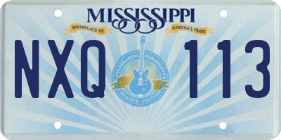MS license plate NXQ113