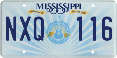 MS license plate NXQ116