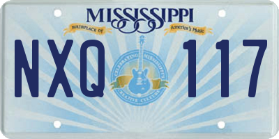 MS license plate NXQ117