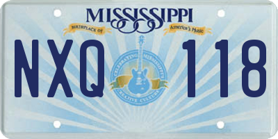 MS license plate NXQ118