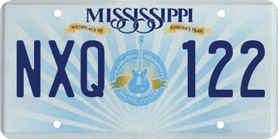MS license plate NXQ122
