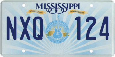 MS license plate NXQ124