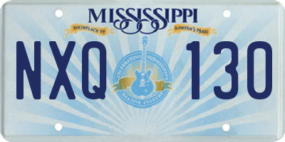 MS license plate NXQ130