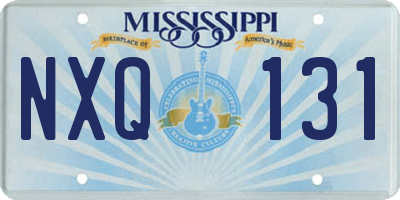 MS license plate NXQ131