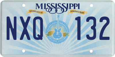 MS license plate NXQ132