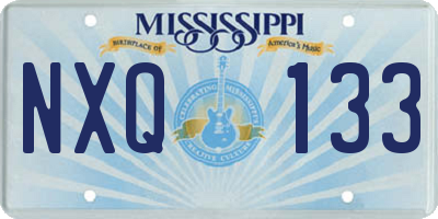 MS license plate NXQ133