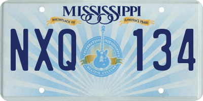 MS license plate NXQ134