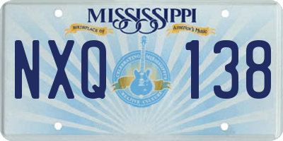MS license plate NXQ138