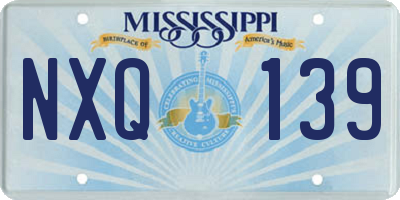 MS license plate NXQ139