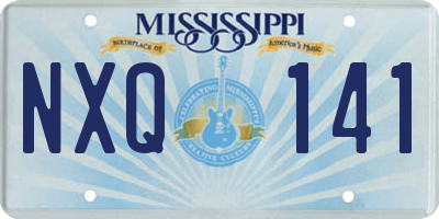 MS license plate NXQ141