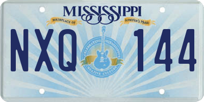 MS license plate NXQ144