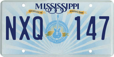 MS license plate NXQ147