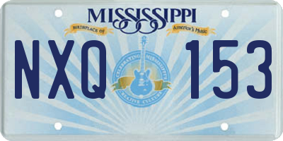 MS license plate NXQ153