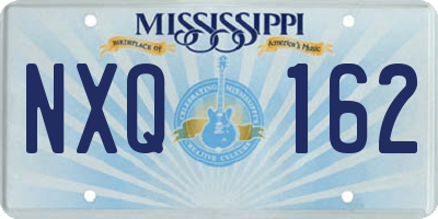 MS license plate NXQ162
