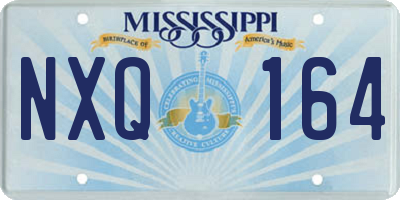 MS license plate NXQ164