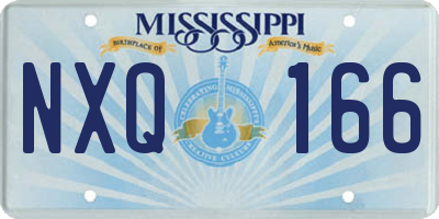 MS license plate NXQ166