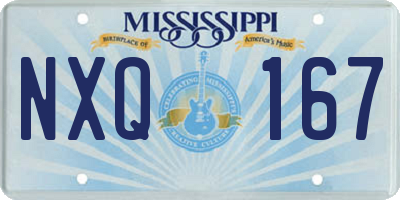 MS license plate NXQ167