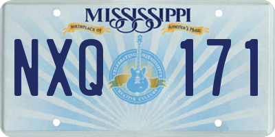 MS license plate NXQ171