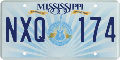 MS license plate NXQ174