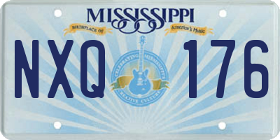 MS license plate NXQ176