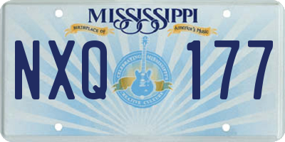 MS license plate NXQ177