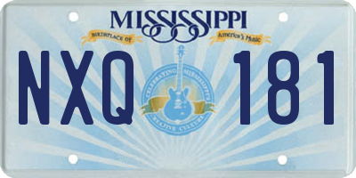 MS license plate NXQ181