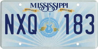 MS license plate NXQ183