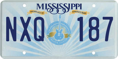 MS license plate NXQ187