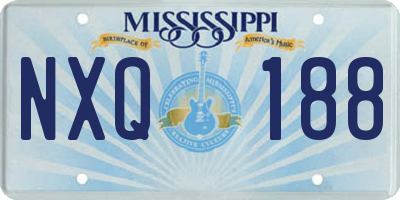 MS license plate NXQ188